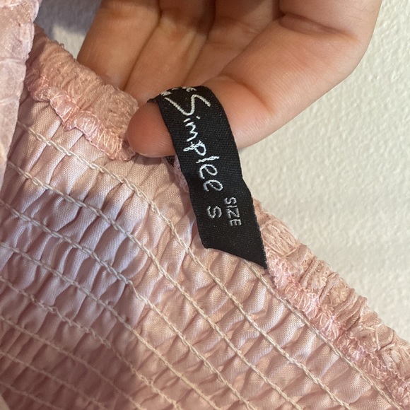 Light Pink Embroidered Dress - Picture 6 of 6